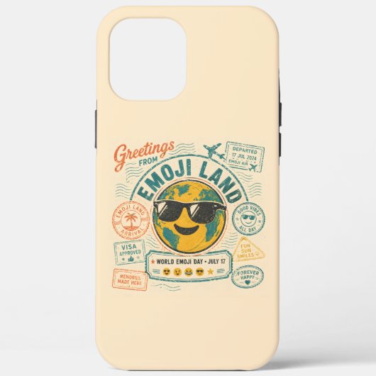 レトロな旅の絵文字 iPhone 12 Pro Max カバー (裏面)