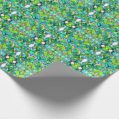 レトロな旋回ドードル60s 70sヴィンテージスタイル包装 ラッピングペーパー (角)