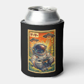 レトロな日本風UFO宇宙飛行士ガメラー 缶クーラー (缶正面)