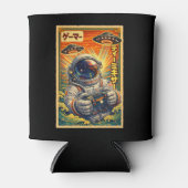 レトロな日本風UFO宇宙飛行士ガメラー 缶クーラー (正面)