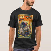 レトロな日本風UFO宇宙飛行士ガメラー Tシャツ (正面)