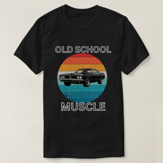 レトロな旧式マッスルカーTシャツ Tシャツ (デザイン正面)