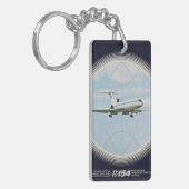 レトロな旧式航空機のキーチェーン キーホルダー (正面左)