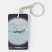レトロな旧式航空機のキーチェーン キーホルダー (裏面)