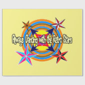 レトロな星と踊る  ラッピングペーパー (フラット)