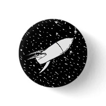 レトロな星空に打ち上げられる宇宙ロケット