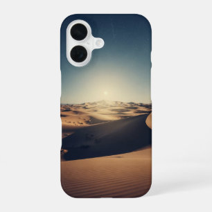 レトロな星空の砂漠の風景 iPhone 16ケース