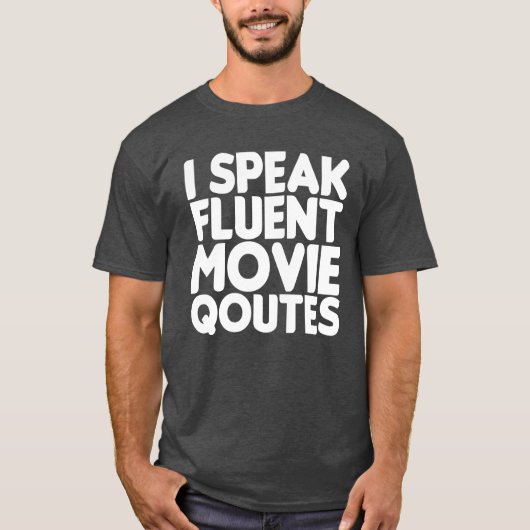 レトロな映画の名言 Tシャツ (正面)