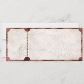 レトロな映画チケットのデザインにRSVPのQRコード 招待状 (裏面)