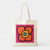 レトロな春の花開き トートバッグ (裏面)