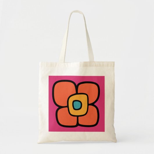 レトロな春の花開き トートバッグ (正面)