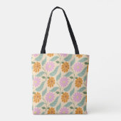 レトロな春の花 トートバッグ (裏面)