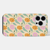 レトロな春の花 iPhoneケース (裏面横)