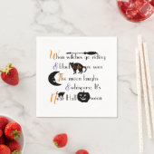 レトロな書道伝統的なハロウィーンの詩 スタンダードカクテルナプキン (インサイチュ)