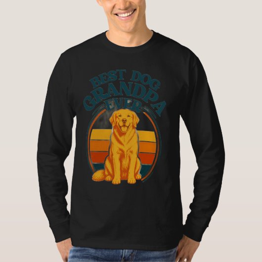 レトロな最強の犬のおじいちゃんTシャツ Tシャツ (正面)