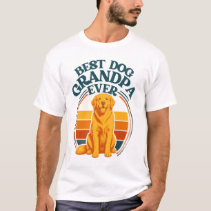 レトロな最高の犬のおじいちゃんゴールデンレトリバーTシャツ Tシャツ