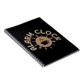 レトロな朝のコーヒー愛好家のための目覚まし時計 ノートブック (右側)