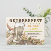 レトロな木版画 オクトーバーフェスト ご招待 招待状 (スタンド正面)