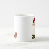 レトロな木製クリスマスイニシャルLイルミネーション コーヒーマグカップ (中央)