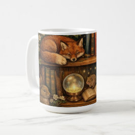 レトロな本好きな森の動物たち コーヒーマグカップ