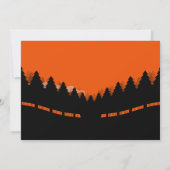 レトロな松の木と休日の新しい住所 カード (裏面)