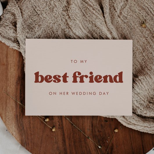 レトロな桃のイラスト 友達の結婚式の日に 招待状