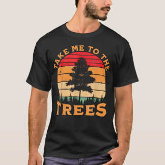 レトロな森へ連れてって ハイキング キャンプ Tシャツ