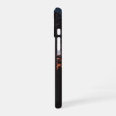 レトロな森林のシルエット iPhone 16ケース (左側面)