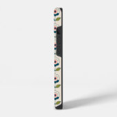 レトロな楽しさの庭園の花模様 iPhoneケース (左側面)