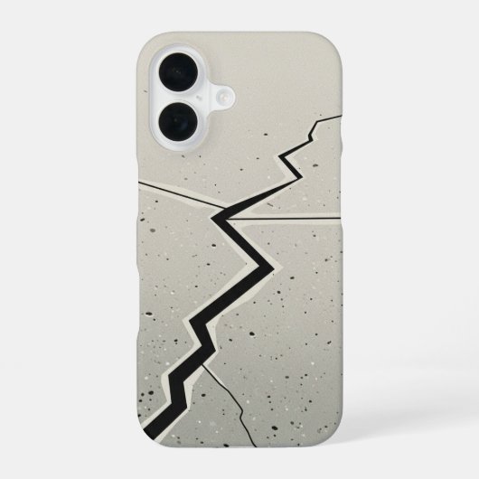 レトロな歩道のひび割れライン iPhone 16ケース (裏面)