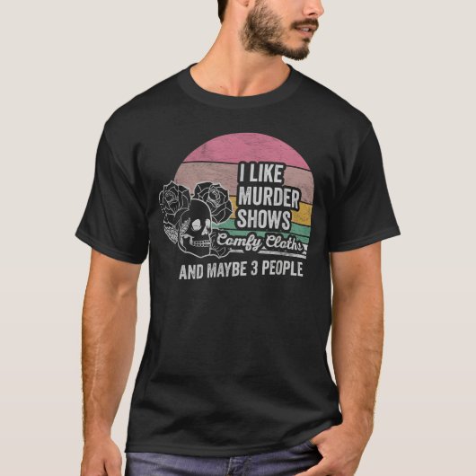 レトロな殺人衣類の人家族 Tシャツ (正面)