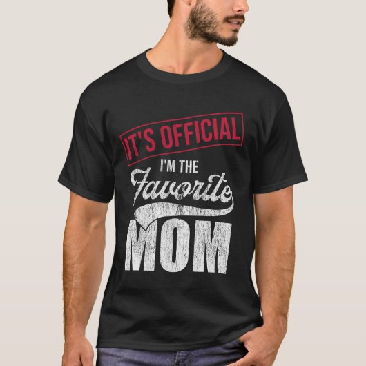 レトロな母の日のプレゼント ママ大好き Tシャツ (正面)