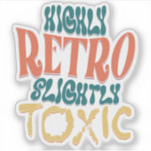 レトロな毒気のあるヴィンテージ風タイポグラフィ シール (正面)