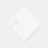 レトロな気まぐれなMartini手書きカスタムイニシャル スタンダードカクテルナプキン (角)