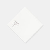 レトロな気まぐれなMartini手書きカスタムイニシャル スタンダードカクテルナプキン (角)