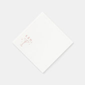 レトロな気まぐれなMartini手書きカスタムイニシャル スタンダードカクテルナプキン (角)