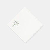 レトロな気まぐれなMartini手書きカスタムイニシャル スタンダードカクテルナプキン (角)