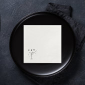 レトロな気まぐれなMartini手書きカスタムイニシャル スタンダードカクテルナプキン