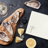 レトロな気まぐれなMartini手書きカスタムイニシャル スタンダードカクテルナプキン