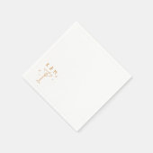 レトロな気まぐれなMartini手書きカスタムイニシャル スタンダードカクテルナプキン (角)