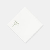 レトロな気まぐれなMartini手書きカスタムイニシャル スタンダードカクテルナプキン (角)