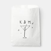 レトロな気まぐれなMartini手書きカスタムイニシャル フェイバーバッグ (正面)