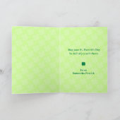 レトロな気分でラララッキーSt. Patrick's Dayカード カード (内部)