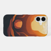 レトロな水中洞窟 iPhone 16ケース (裏面横)
