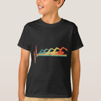 レトロな水着のハートビートギフト Tシャツ