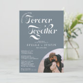 レトロな永遠の写真ほこりっぽい青いリハーサル 招待状 (スタンド正面)