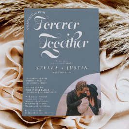 レトロな永遠の写真ほこりっぽい青いリハーサル 招待状