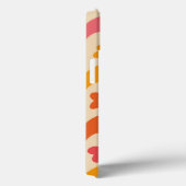 レトロな波に可愛いグルーヴィの花のパターン Case-Mate iPhoneケース (裏面 / 右)