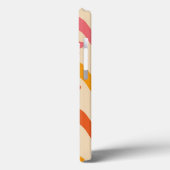 レトロな波模様にキュートなグルービーなお花 Case-Mate iPhoneケース (裏面 / 左)