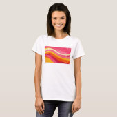 レトロな波線 - ビンテージカラーの背景 Tシャツ (正面フル)